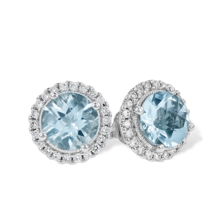 14KT Gold Aqua Earrings