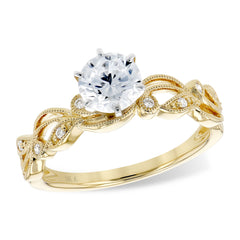 14Kt Gold Semi-Mount Engagement Ring