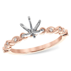 14KT Gold Semi-Mount Engagement Ring