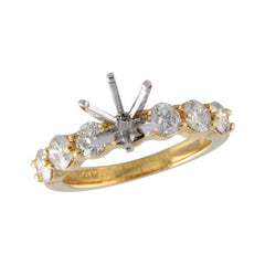 14Kt Gold Semi-Mount Engagement Ring