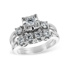 14Kt Gold Two-Piece Wedding Set