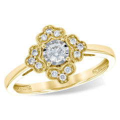 14KT Gold Ladies Diamond Fashion Ring