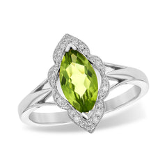 14KT Gold Ladies Peridot Fashion Ring