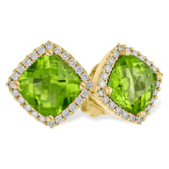 14KT Gold Peridot Earrings