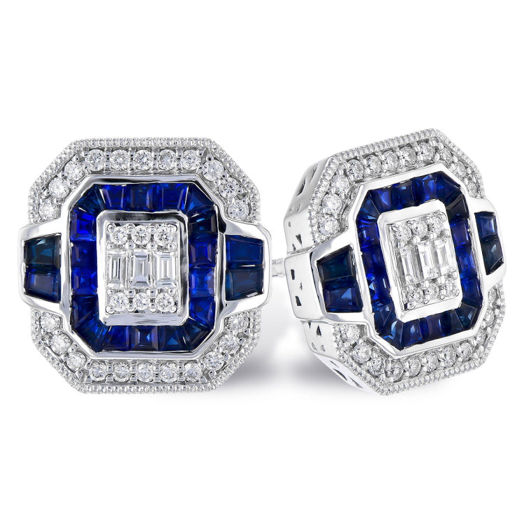14KT Gold Sapphire Earrings