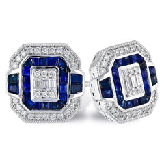 14KT Gold Sapphire Earrings