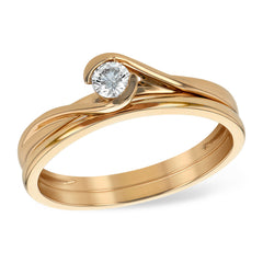 14KT Gold Two-Piece Wedding Set
