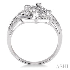 Twin Heart Shape 2 Stone Diamond Fashion Ring