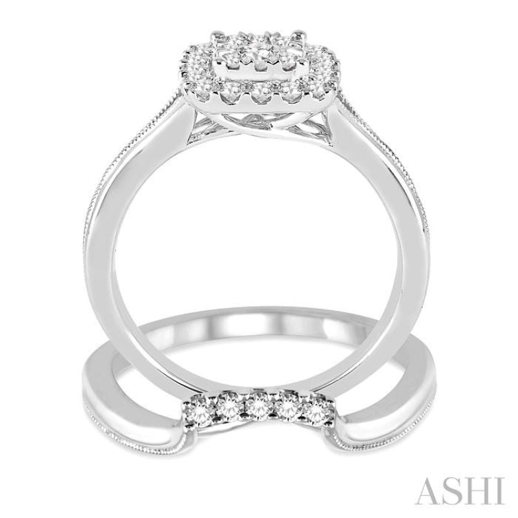 Halo Lovebright Diamond Wedding Set