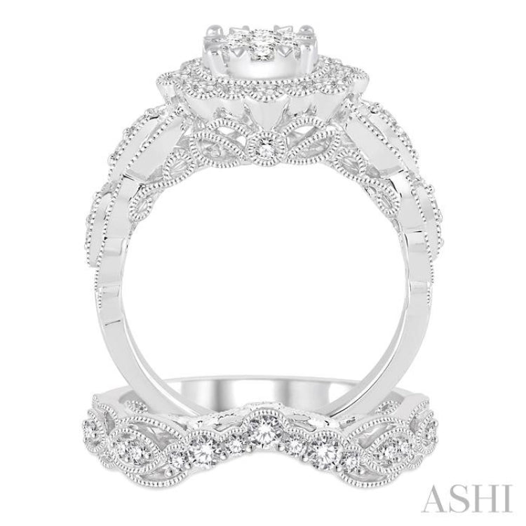 Halo Lovebright Diamond Wedding Set