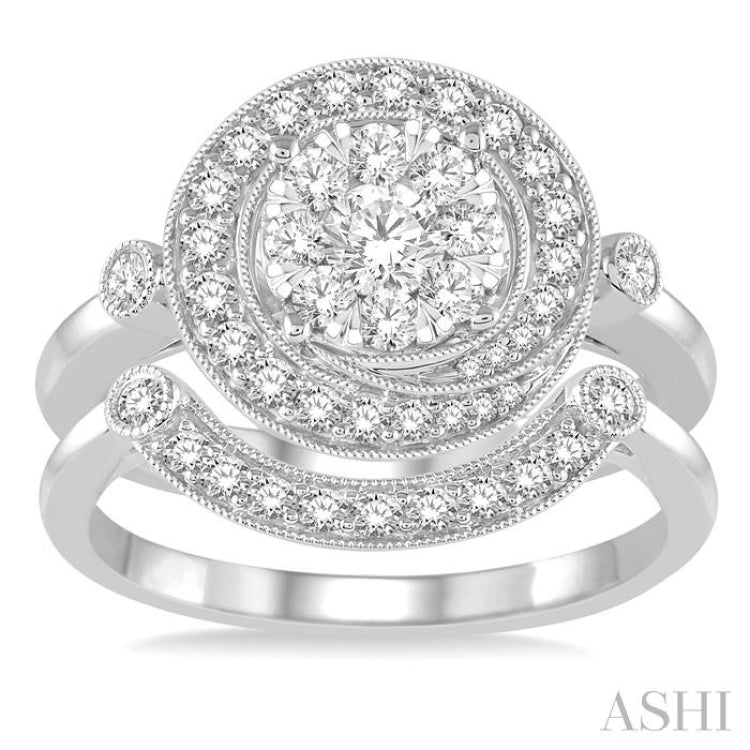 Halo Lovebright Diamond Wedding Set