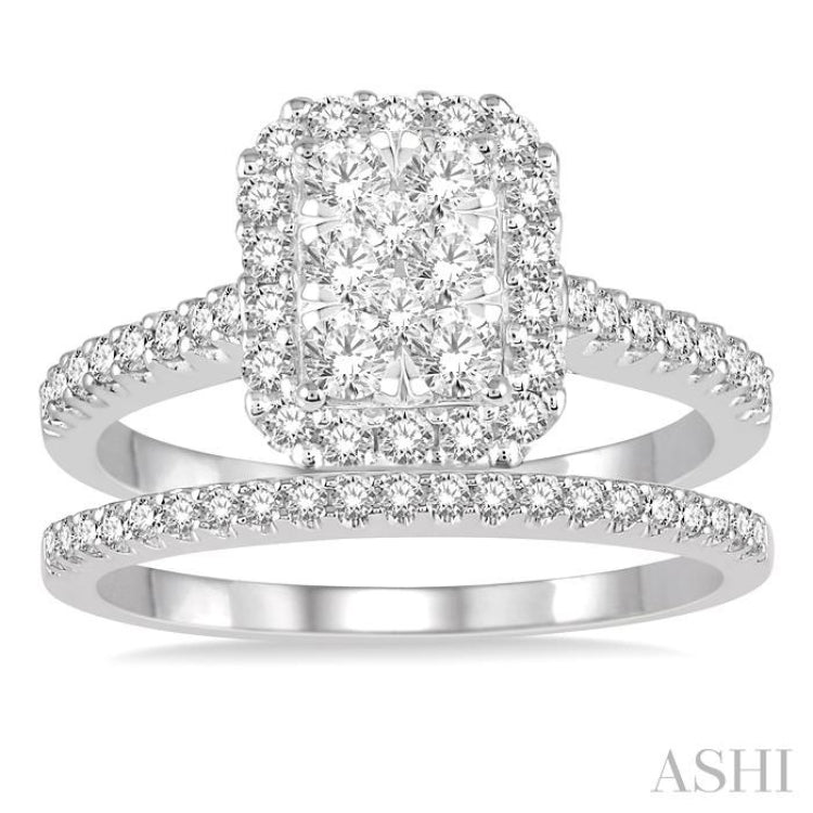 Halo Lovebright Diamond Wedding Set