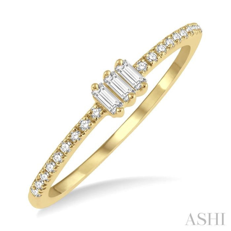 Stackable Petite Baguette Diamond Fashion Ring