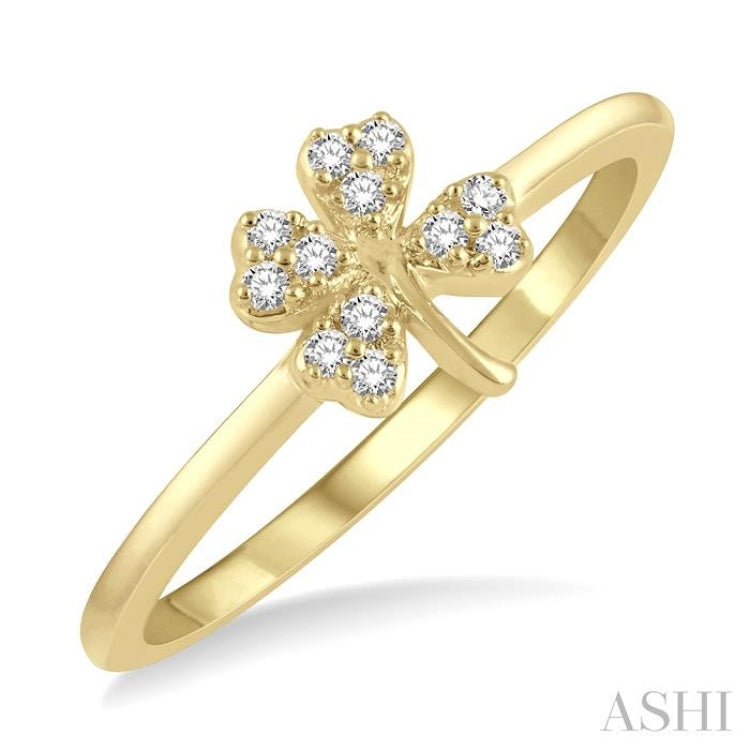 Stackable Clover Petite Diamond Fashion Ring