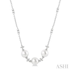 Pearl & Diamond Fashion Necklace