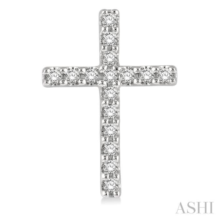 Cross Petite Diamond Fashion Earrings