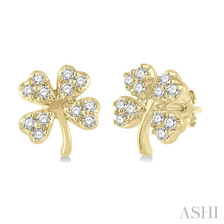 Clover Petite Diamond Fashion Earrings