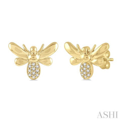 Bumble Bee Petite Diamond Fashion Earrings