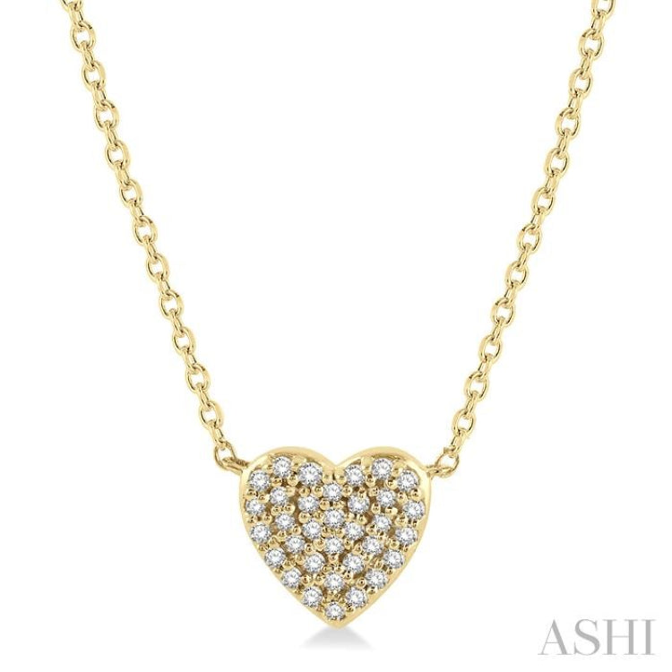 Heart Shape Petite Diamond Fashion Necklace