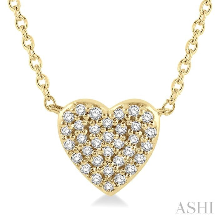 Heart Shape Petite Diamond Fashion Necklace