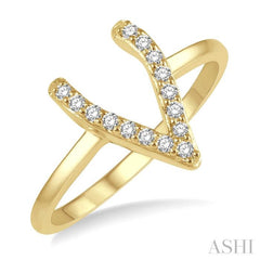 Stackable Wishbone Petite Diamond Fashion Ring