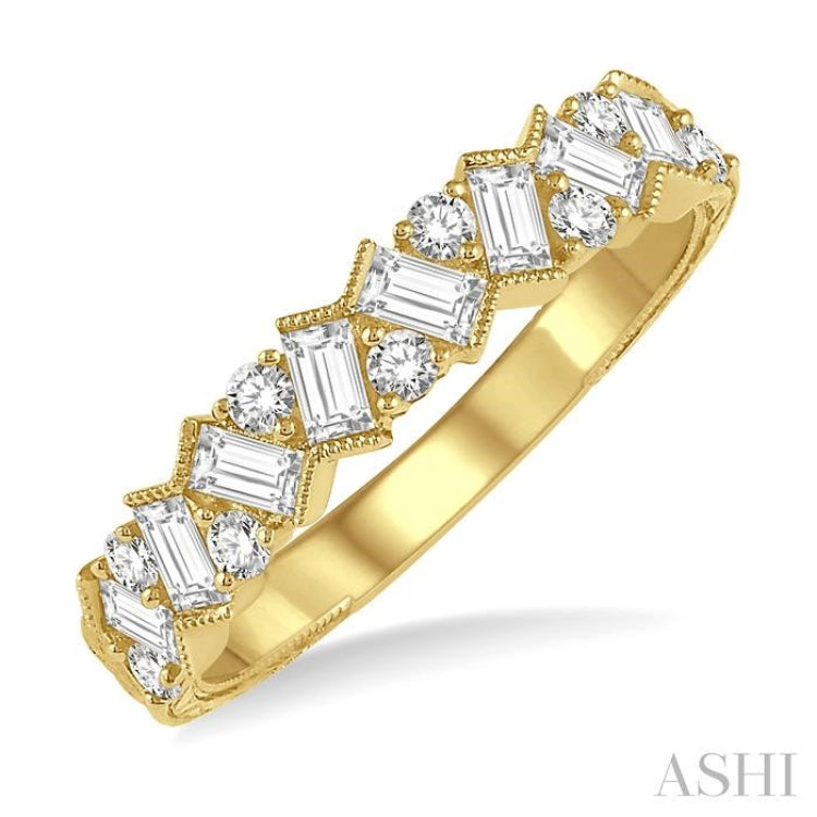 Scatter Zig-Zag Baguette Diamond Fashion Band