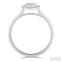 Oval Shape Halo Fusion Diamond Fashion Ring