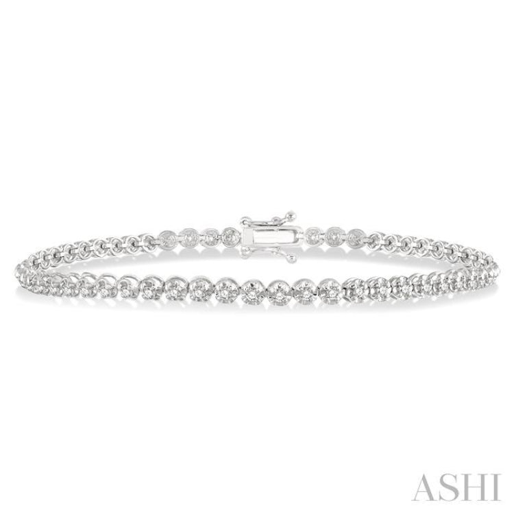 Illusion Diamond Tennis Bracelet