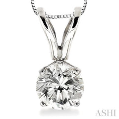 Round Shape Diamond Solitaire Pendant