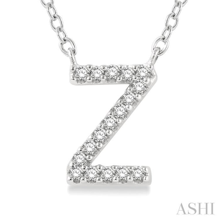 'Z' Initial Diamond Pendant