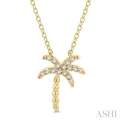 Palm Tree Petite Diamond Fashion Pendant