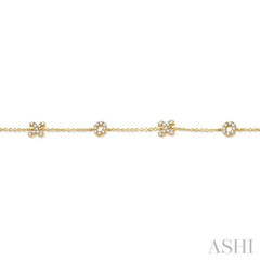 X & O Diamond Station Chain Bracelet