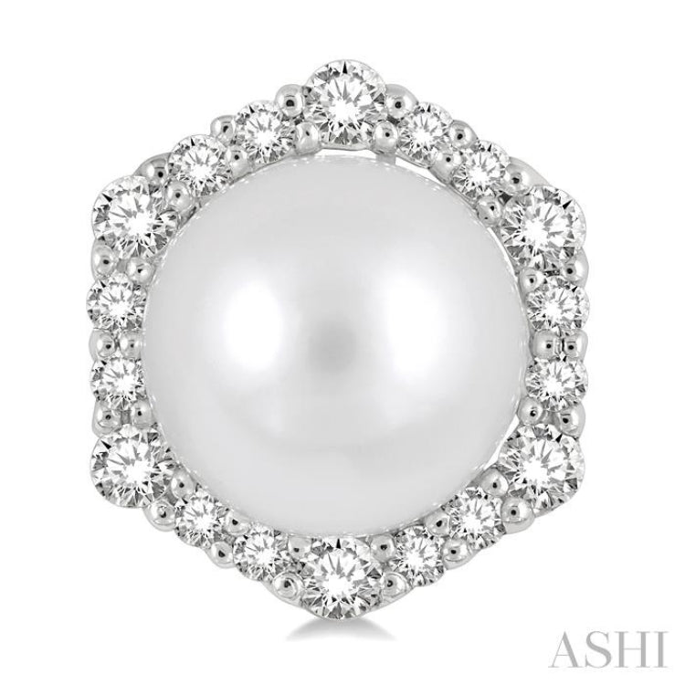 Pearl & Halo Diamond Fashion Earrings