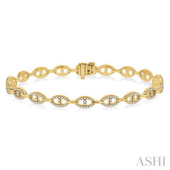 Open Link Diamond Fashion Bracelet