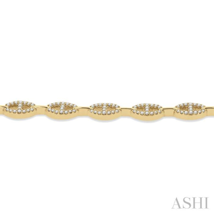 Open Link Diamond Fashion Bracelet