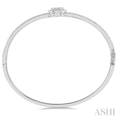 Stackable Oval Shape Halo Lovebright Essential Diamond Bangle