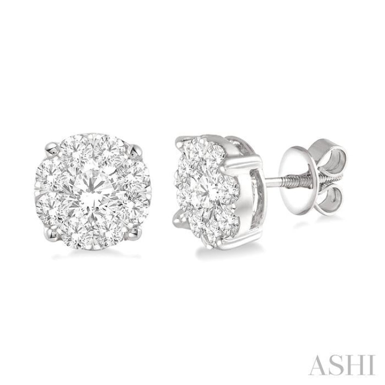 Round Shape Lovebright Essential Diamond Stud Earrings