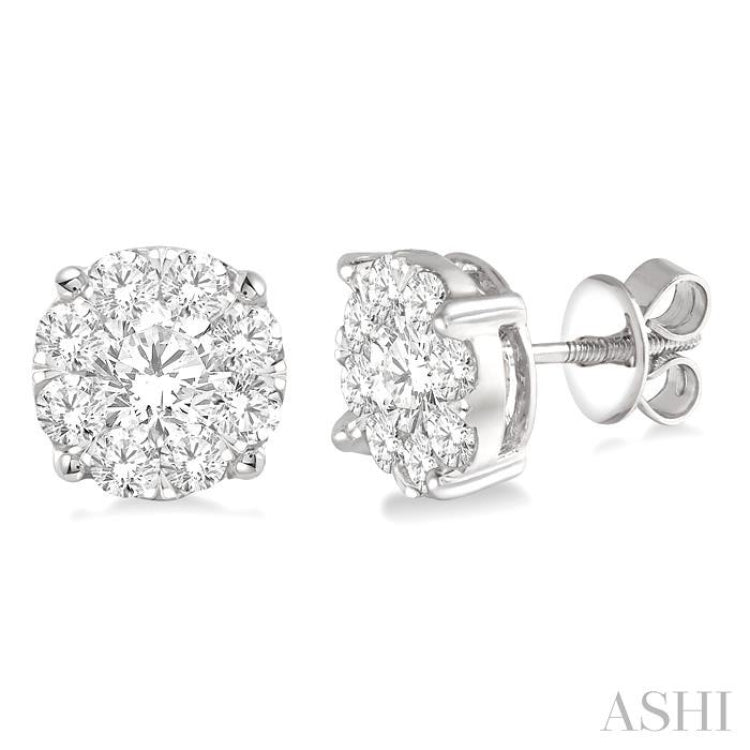 Round Shape Lovebright Essential Diamond Stud Earrings