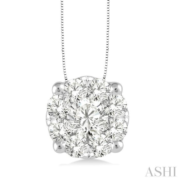 Round Shape Lovebright Essential Diamond Solitaire Pendant