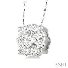 Round Shape Lovebright Essential Diamond Solitaire Pendant