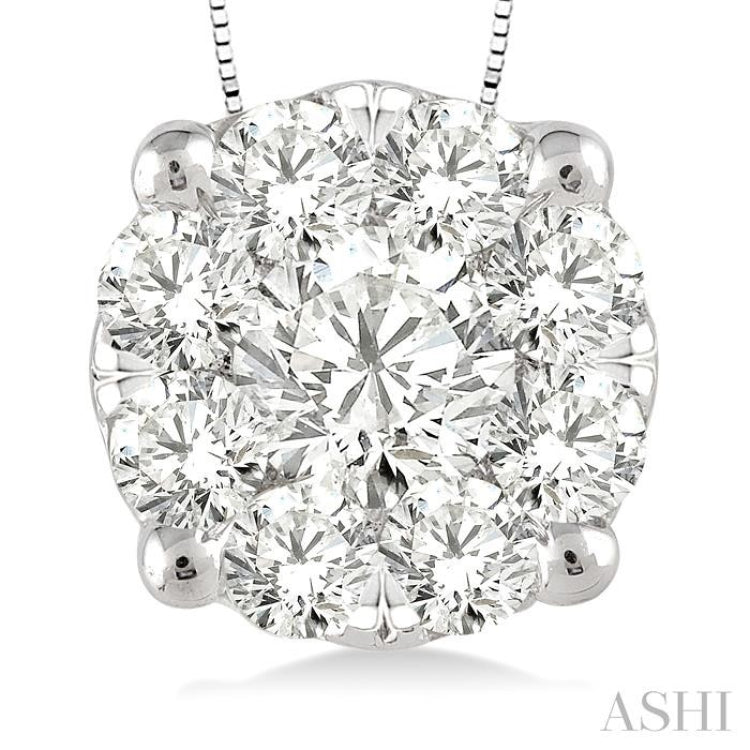 Round Shape Lovebright Essential Diamond Solitaire Pendant