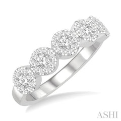 5 Stone Lovebright Essential Half Eternity Diamond Wedding Band