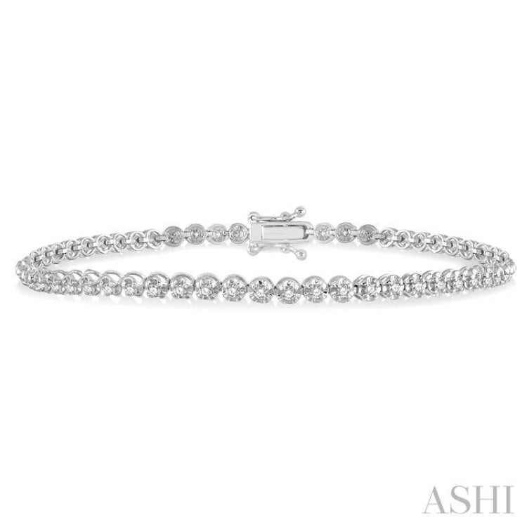 Illusion Diamond Tennis Bracelet