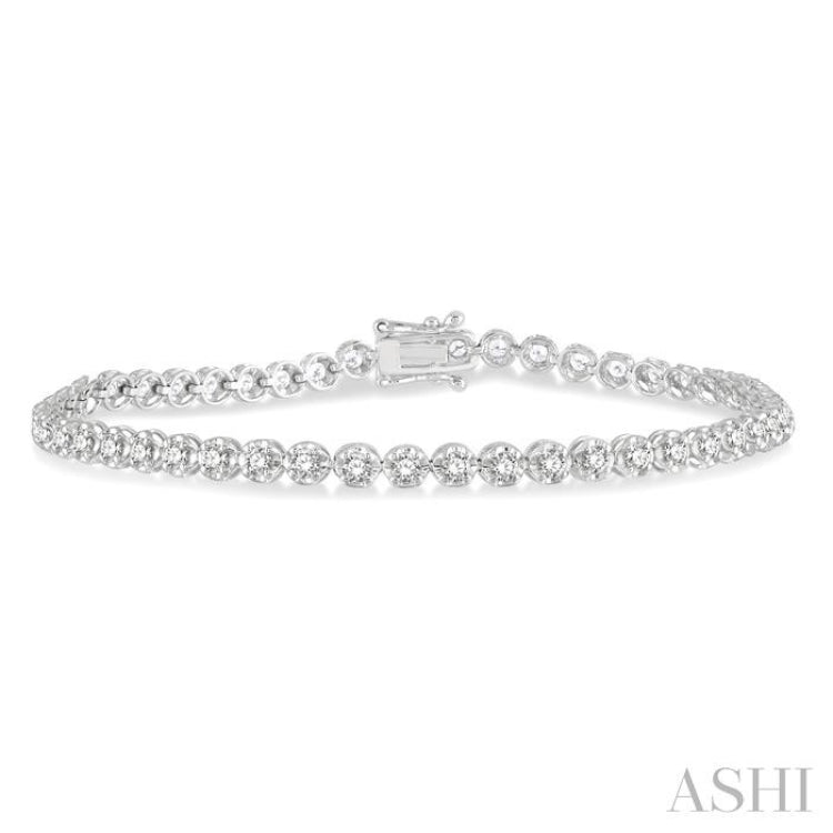 Illusion Diamond Tennis Bracelet