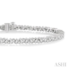 Scatter Zig-Zag Baguette Diamond Tennis Bracelet