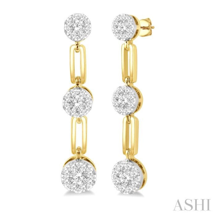 Paper Clip Lovebright Diamond Fashion Earrings