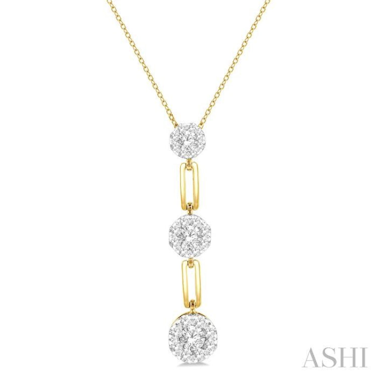 Paper Clip Lovebright Diamond Fashion Pendant