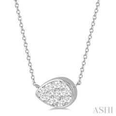 Pear Shape East-West Lovebright Essential Diamond Necklace