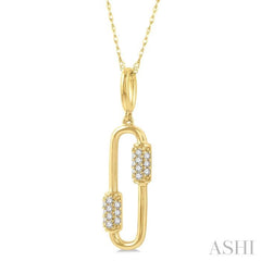 Paper Clip Diamond Fashion Pendant