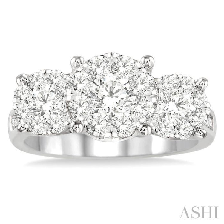 Round Shape Past Present & Future Lovebright Essential Diamond Ring